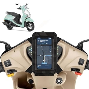 universal mobile holderstandmount pouch for scooters scooty for fascino black