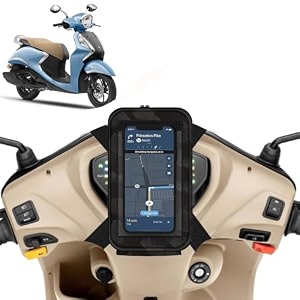 universal mobile holderstandmount pouch for scooters scooty for fascino 125 fi black