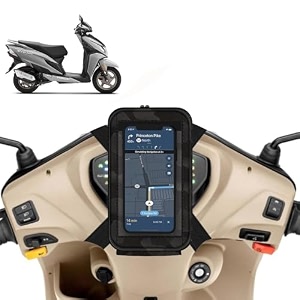 universal mobile holderstandmount pouch for scooters scooty for dio black