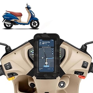 universal mobile holderstandmount pouch for scooters scooty for jupiter grande black