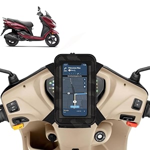 universal mobile holderstandmount pouch for scooters scooty for burgman street black