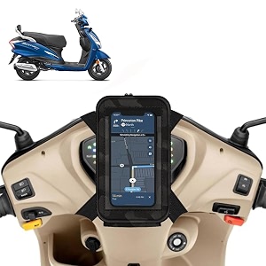 universal mobile holderstandmount pouch for scooters scooty for destini 125 black