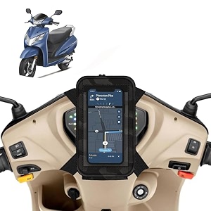 universal mobile holderstandmount pouch for scooters scooty for activa 125 black