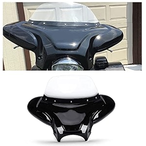 universal motorcycle cruiser front fairing batwing bat wing wtinted windshield3734 wide and 2434 tall
