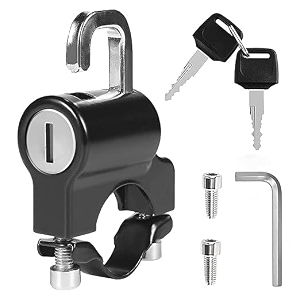 universal motorcycle helmet lock for bike handle  anti-theft fixed security lock with 2 keys  multi-function electric helmet lock for bicycles scooters amp motorcycles