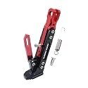 Universal Motorcycle Kickstand Adjustable Foot Side Support Parking Kickstand for Electric Motorbike Parking Foot Side Support Stand (Red)
