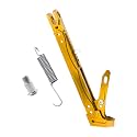Universal Motorcycle Kickstand Adjustable Foot Side Support Parking Kickstand for Electric Motorbike Parking Foot Side Support Stand (Gold-260-300)