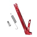 Universal Motorcycle Kickstand Adjustable Foot Side Support Parking Kickstand for Electric Motorbike Parking Foot Side Support Stand (Red 260-300)