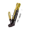 Universal Motorcycle Kickstand Adjustable Foot Side Support Parking Kickstand for Electric Motorbike Parking Foot Side Support Stand (Gold)