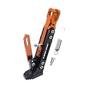 Universal Motorcycle Kickstand Adjustable Foot Side Support Parking Kickstand for Electric Motorbike Parking Foot Side Support Stand (Orange)