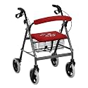 Universal Rollator Accessories Red Claw Heart Rollator Walker Seat and Backrest Covers Cute Walkers for Seniors with Seat Covers