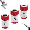 Universal Screwdriver Head Magnetic Ring, 2026 New Upgrade 1/4 Inches/ 6.35mm Removable Magnetizer Screw for Hex Screwdriver and Power Bits, Metal Magnetic Screw Ring Bit Magnetizer Tool (Red)