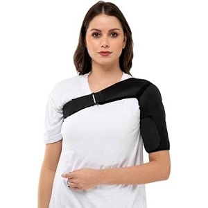 universal shoulder support brace with adjustable stretch strap wrap belt  suitable to rotator cuff dislocated ac joint shoulder pad shoulder pain for men amp women left