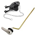 Universal Side-Mount Toilet Handle Replacement with 2-Inch Toilet Flapper