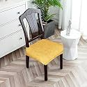 Universal Size Dining Chair Seat Cover Set of 8 Seater pcs are Easily Washable Strechable and Comfortable for Dining Room Home Decor Slip Cover (Mustard Brown)
