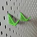 Universal Skadis Pegboard Controller Holder - Modular Wall Mount & Display Stand for PS5, PS4, Xbox Series X/S, N64 & Gameboy - Gaming Setup Accessory (4 PCS) (Green)