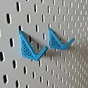 Universal Skadis Pegboard Controller Holder - Modular Wall Mount & Display Stand for PS5, PS4, Xbox Series X/S, N64 & Gameboy - Gaming Setup Accessory (4 PCS) (Blue)