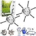 Universal Steel Wire Wheel Head Grass Trimmer Head, 6in Steel Wire Grass Trimmer Head, Fits Most String Trimmers for Moss Grass Rust Removal,Paving Stone,Pavement Joints or Driveway (6 Steel Wires*2)