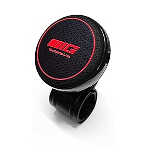 caroxygen universal steering wheel spinner knob for all vehicles control 360 degree rotation driving helper booster car accessories black red