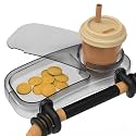 Universal Stroller Snack Tray, Cup Holder Stroller Tray with Silicone Arms