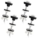 Universal Toilet Tank to Bowl Bolts Kit, Heavy Duty Toilet Bolts, Waterproof Stainless and Rubber Washers Gaskets with Extra Long Nut Screw for Fastening (Silver) (4, Short)