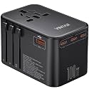 VINTAR Universal Travel Adapter 100W GaN, 5-in-1 with 3USB-C &amp; 1USB-A