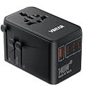 VINTAR Universal Travel Adapter, 140W GaN Fast Charger for EU UK US AU