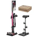 Cordless Vacuum Stand, Adjustable Height, 7 Accessory Holders, Storage Box, Vac Standing Dock Compatible with Stick Vacuum Cleaners (Max. 1 4/5" Vac Wand)