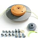 Universal Weed Eater Head & Air Drive Disk Kit,Low-Vibration Smooth-Glide String Trimmer Head & Disk, Easy Load Weed Wacker Head for Echo, Ego, Stihl, and Husqvarna Includes 12 pcs 0.65FT-0.095" Line