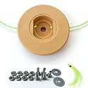 Universal Weed Eater Head,Easy Load No Spool Trimmer Head, Fixed Line Weed Wacker Head for STIHL,Husqvarna,Echo,String Trimmer Replacement Head with12 pcs 0.65 FT-0.095" Trimmer Line