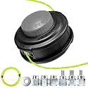 Universal Weed Eater Head, Speed Feed Trimmer Head String Trimmer Head Weed Wacker Head Replacement for Echo, Ego, Dewalt, Stihl, Husqvarna Trimmer Weed Eater, with 14FT/0.095 Trimmer Line