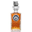 University of Auburn (Tiger Head) Heritage Decanter with 3D Stopper | 25 OZ Liquor Pourer | Expertly Crafted Pewter GlassU
