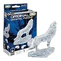 University Games 3D Crystal Puzzle Wolf, Black