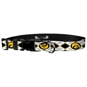 university of iowa argyle hawk wear adjustable collar 134medium