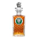 University of Marshall (Buffalo Head) Heritage Decanter with 3D Stopper | 25 OZ Liquor Pourer | Expertly Crafted Pewter Glass