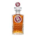 University of Oklahoma Heritage Decanter with 3D Stopper | 25 OZ Liquor Pourer | Expertly Crafted Pewter Glass