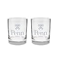 University of Pennsylvania Satin Finish Rock Glass Set of 2 14oz