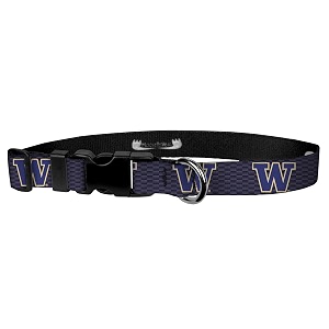 university of washington w on purple carbon fiber wear adjustable collar 3434small