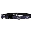 University of Washington W on Purple Carbon Fiber Wear Adjustable Collar, 1"/Large