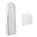 Univivi Garment Bag for Travel with 12" Gusseted, 72 Inch, White
