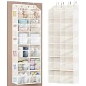 Univivi Hanging Door Organizer, 6 Tiers Large Over Door Storage, Beige