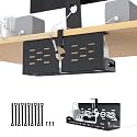 Univivi Under Desk Cable Management Tray, Cable Management, 16 inch, Black