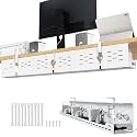 Univivi Under Desk Cable Management Tray, Cable Management, 48 inch, White