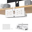 Univivi Under Desk Cable Management Tray, Cable Management, 16 inch, White