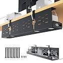 Univivi Under Desk Cable Management Tray, Cable Management, 32 inch, Black