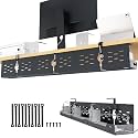 Univivi Under Desk Cable Management Tray, Cable Management, 48 inch, Black
