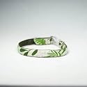 UNLEASH Dog Collar for Small, Medium, Large Dogs, Super Light Weight Collars with Adjustable Length and LED snap Buckles (Medium, White Green Design)