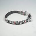 UNLEASH Dog Collar for Small, Medium, Large Dogs, Super Light Weight Collars with Adjustable Length and LED snap Buckles (Large, Grey - Black Design)
