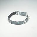 UNLEASH Dog Collar for Small, Medium, Large Dogs, Super Light Weight Collars with Adjustable Length and LED snap Buckles (Medium, Grey Pow Design)