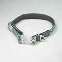 UNLEASH Dog Collar for Small, Medium, Large Dogs, Super Light Weight Collars with Adjustable Length and LED snap Buckles (Small, Grey Pow Design)
